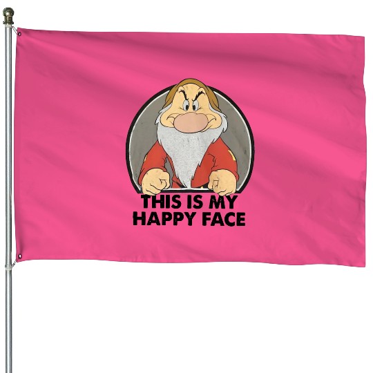 Disney Snow White Grumpy  House Flags, Funny Grumpy Seven Dwarfs House Flags,  Disneyland Vacation 2024 Trip House Flags