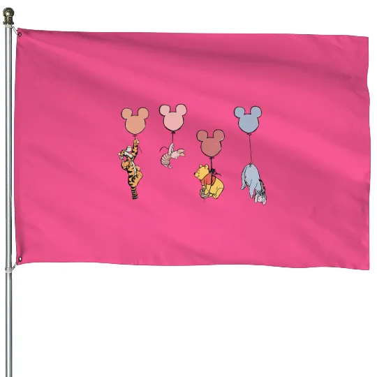 Disney Winnie the Pooh House Flags, Pooh Bear House Flags