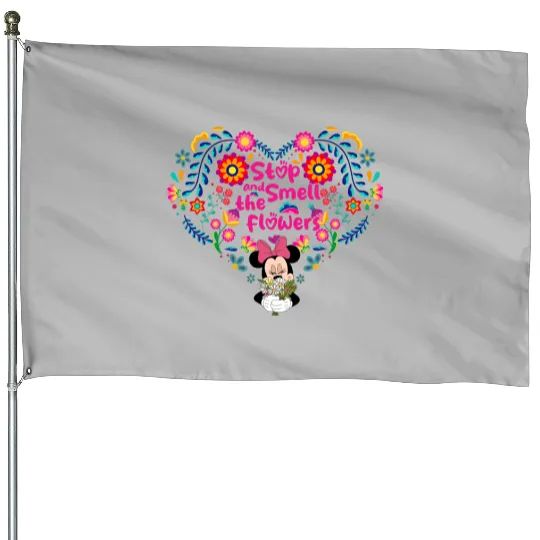 Minnie Flower House Flags, Disney Epcot, Epcot International Flower and Garden Festival 2023, Mickey's Garden House Flags