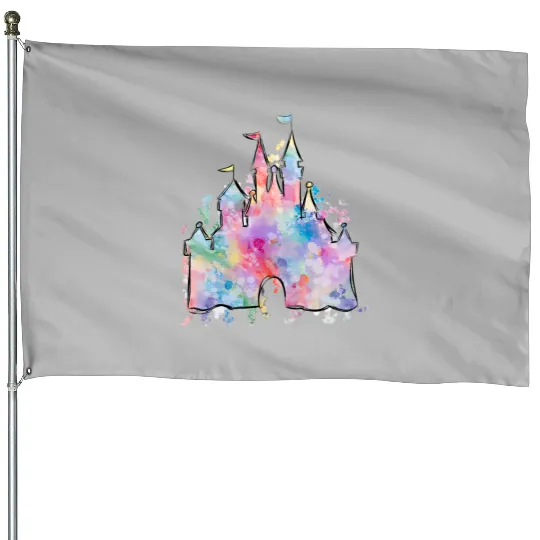 Watercolor Disney Castle - Muscle Tank, Magical Castle, Disney House Flags, Disney Cinde, Disney Matching, Disney Princess, Women's Disney.