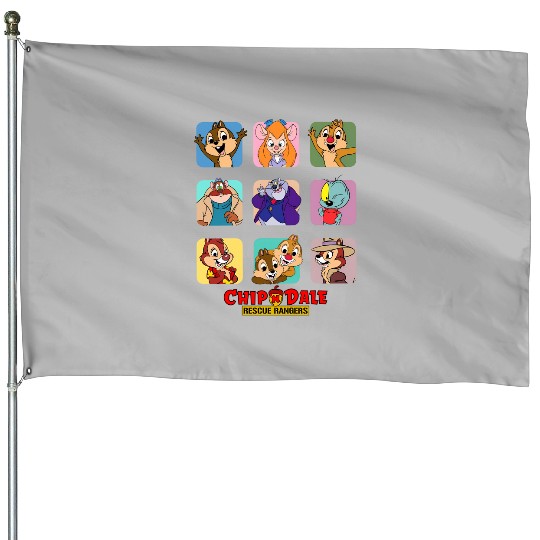 Disney Chip and Dale Rescue Rangers  House Flags, Disney Portrait