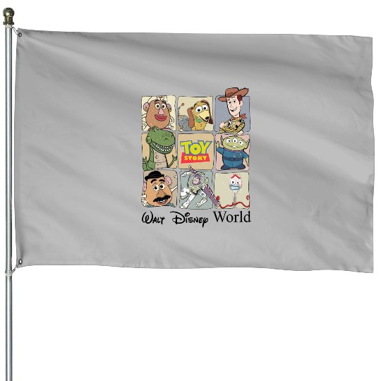 Toy Story Disneyworld House Flags, Disney Pixar Toy Story House Flags