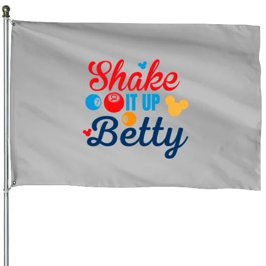 Shake it up Betty! Disney Cruise Line Bingo House Flags | Disney Cruise House Flags | Disney Bingo House Flags