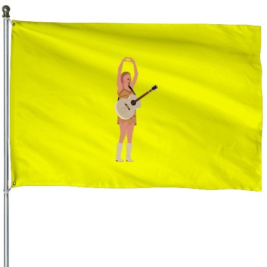 Eras Tour Fearless (Gold Fringe) House Flags