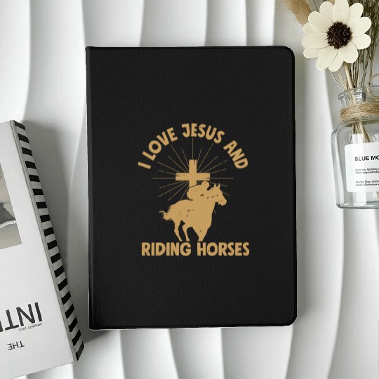 I Love Jesus And Riding Horses Horseback Riding Wo IPad Cases