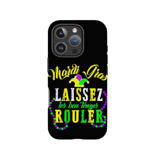 Mardi Gras laissez les bon temps rouler Fat IPhone Cases
