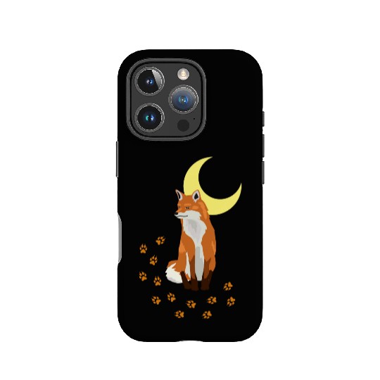 Fox & Paw Under A Moon IPhone Cases Gifts For Fox Lover