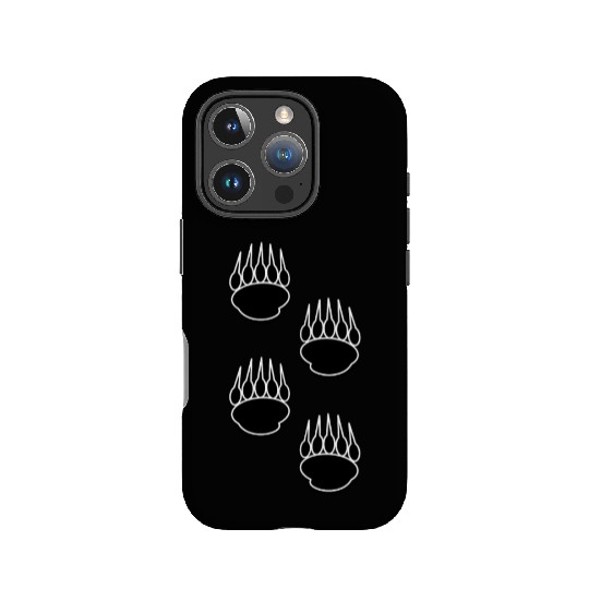 Black Bear Paw Prints IPhone Cases