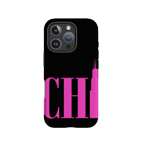 Chicago - Neon Pink IPhone Cases