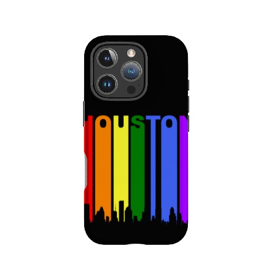 Houston Texas Rainbow Skyline LGBT Gay Pride IPhone Cases