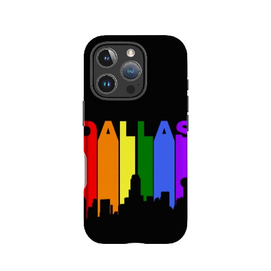 Dallas Texas Gay Pride Rainbow Skyline IPhone Cases