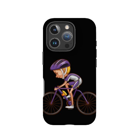 racing bike kid IPhone Cases