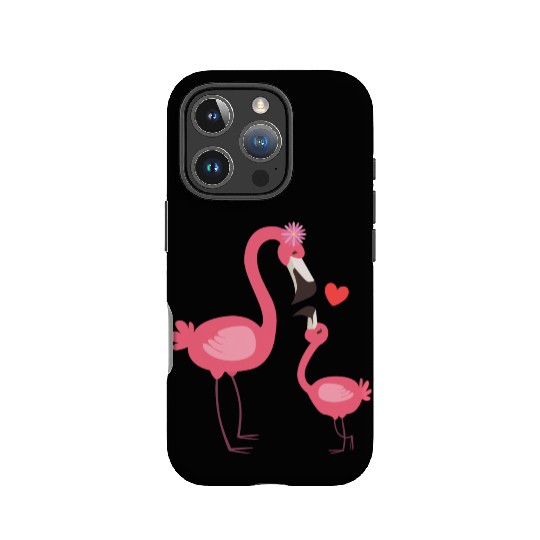 flamingo family IPhone Cases