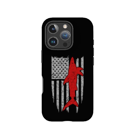 Shark flag IPhone Cases for American