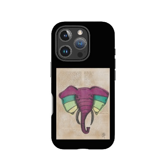 Elephant Water Color Face IPhone Cases