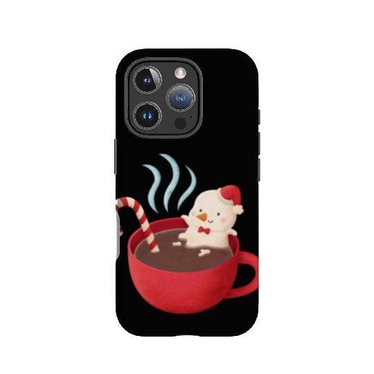 Cute Snowman in Hot Cocoa IPhone Cases