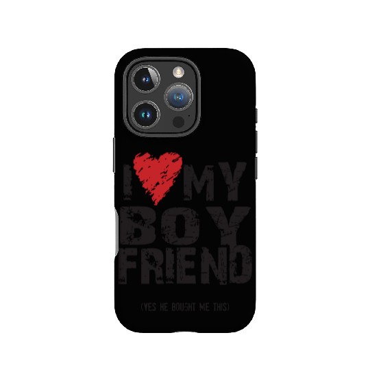 Lgbt I Love Heart My Boyfriend Men Guy Gay Pride V IPhone Cases