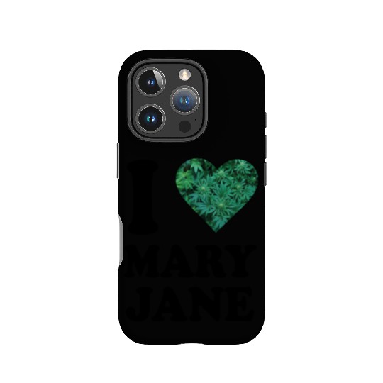 I love mary jane weed hanf 420 gift ganja cannabis IPhone Cases