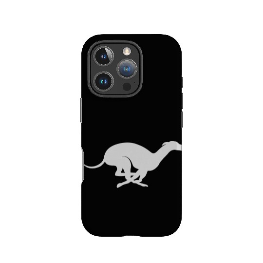 Light Grey Running Greyhound X Racer Track Dog IPhone Cases