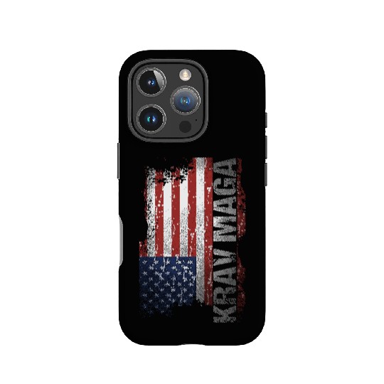 USA Flag Krav Maga Military Self Defense veteran t IPhone Cases