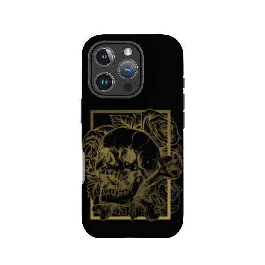 skull and roses IPhone Cases