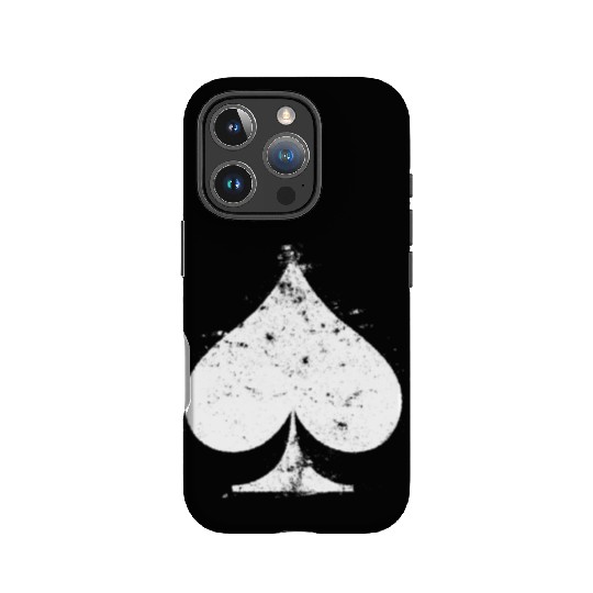 White Used Ace of Spade IPhone Cases