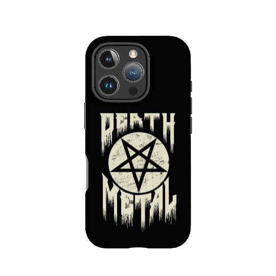 Death metal pentagram lettering. IPhone Cases