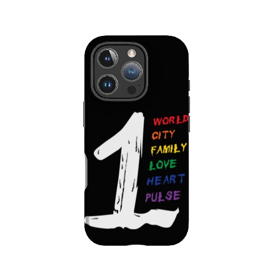 1 World CITY FAMILY LOVE HEART PULSE IPhone Cases