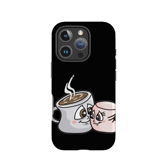 HOT CHOCOLATE AND MARSHMALLOW Love funny comic IPhone Cases