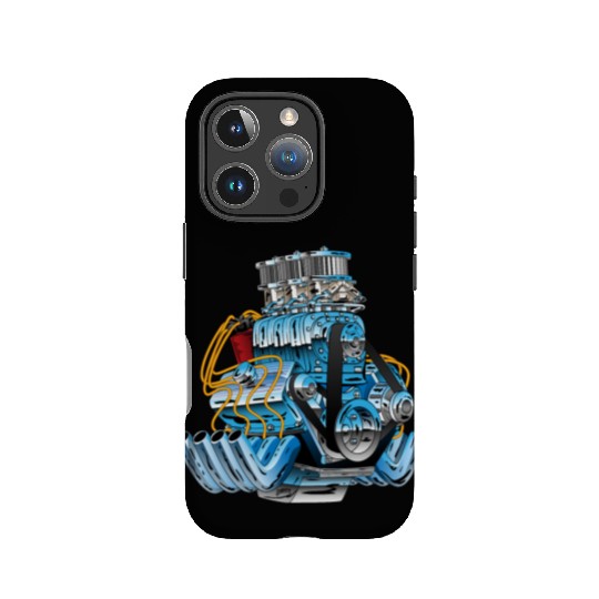 Hot Rod Race Car Dragster Engine Cartoon IPhone Cases