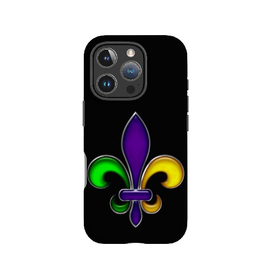 Fleur De Lis Mardi Gras Glossy Lily IPhone Cases