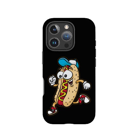 Happy RUNNING HOTDOG BUN Fast Food Marathon IPhone Cases