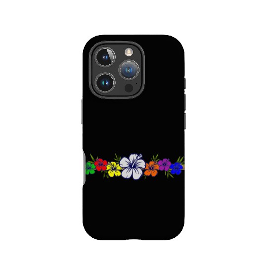 Colorful Hibiscus Flowers and Bamboo Shoot IPhone Cases