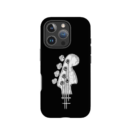 Head of a bass guitar IPhone Cases