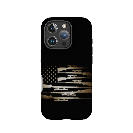 product With Gun - USA Flag - Shooter Gifts IPhone Cases