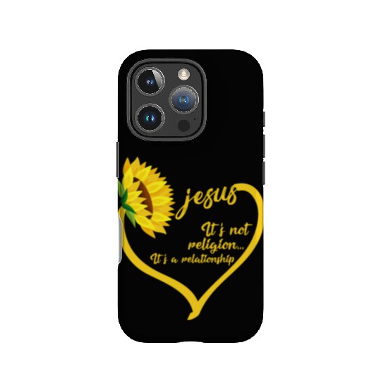 Religion It's A Relationship - Jesus Sunflower IPhone Cases