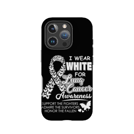 Men Women I Wear White For Lung Cancer Awareness IPhone Cases