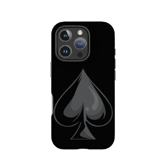 Black Ace of Spades Poker IPhone Cases