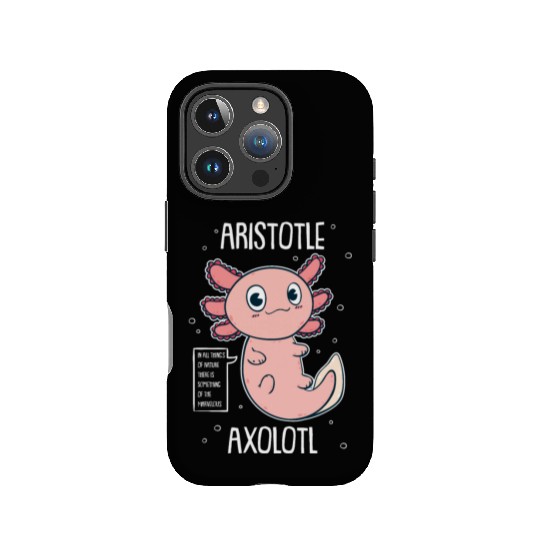 Philosophy Axolotl With Aristotle Quote IPhone Cases