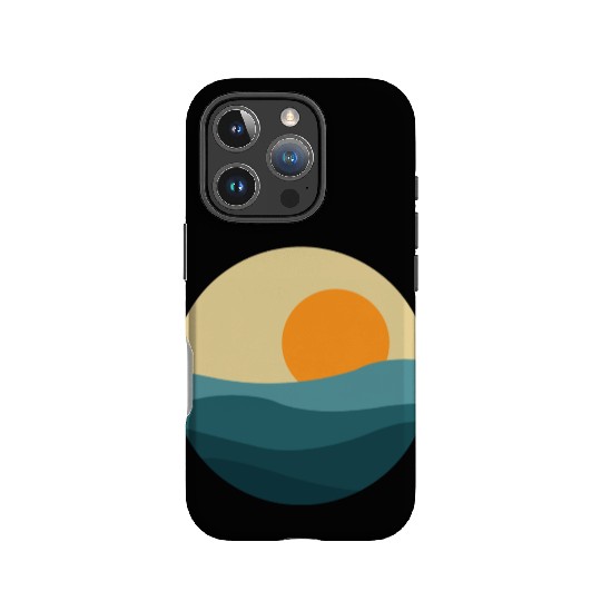 Waves Sun Circle IPhone Cases