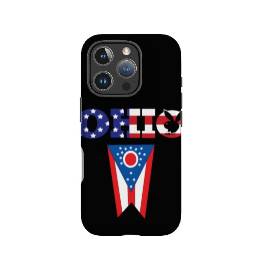 State of Ohio Pride Striped Graphic Design IPhone Cases