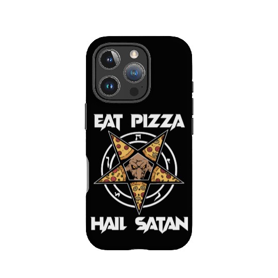 Baphomet Pentagram Lucifer Eat Pizza Hail Satan IPhone Cases