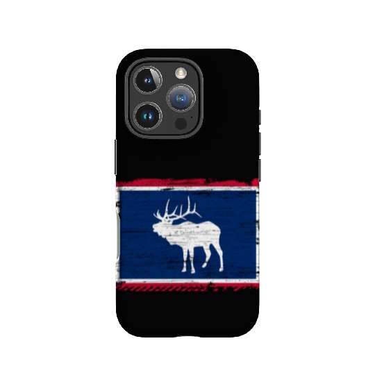 Wyoming Flag Elk Hunting Season For Deer Hunter IPhone Cases
