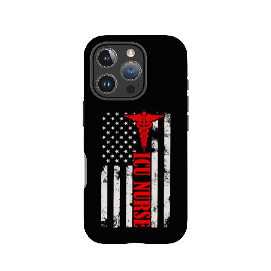 ICU Nurse Gift Registered Nurse Nursing July 4th IPhone Cases
