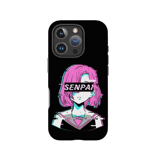 Aesthetic Vaporwave Anime Girl - Notice Me Senpai IPhone Cases