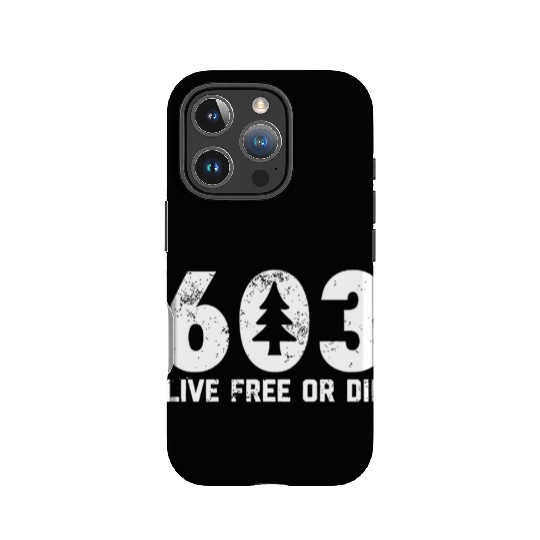 Live Free or Die 603 tree New Hampshire IPhone Cases