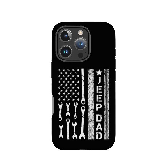 Jeep Dad American Flag IPhone Cases