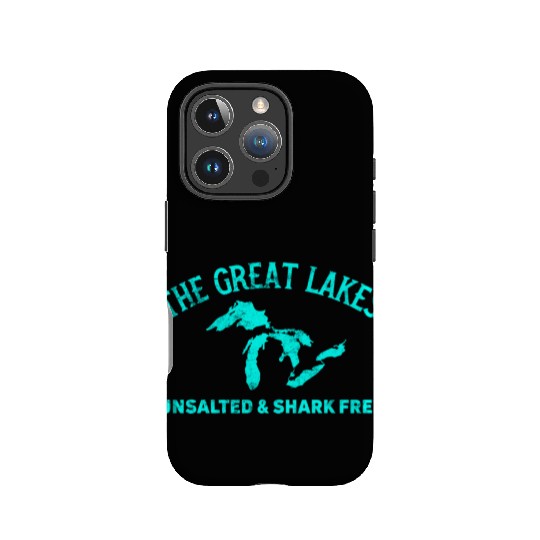The Great Lakes Unsalted & Shark Free Michigan Gif IPhone Cases