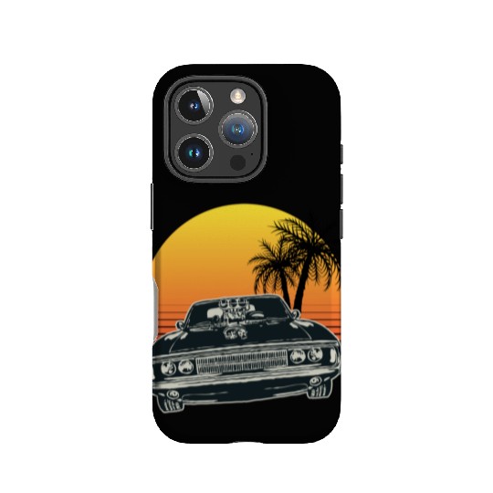Muscle Car Sunset IPhone Cases