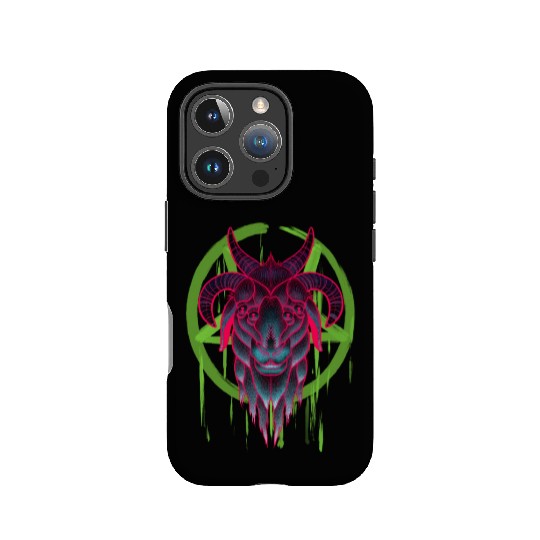 Neon Baphomet IPhone Cases